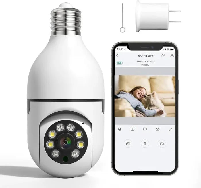 Night Vision Wireless Bulb Camera كاميرا رؤية ليلية لاسلكية على شكل لمبة