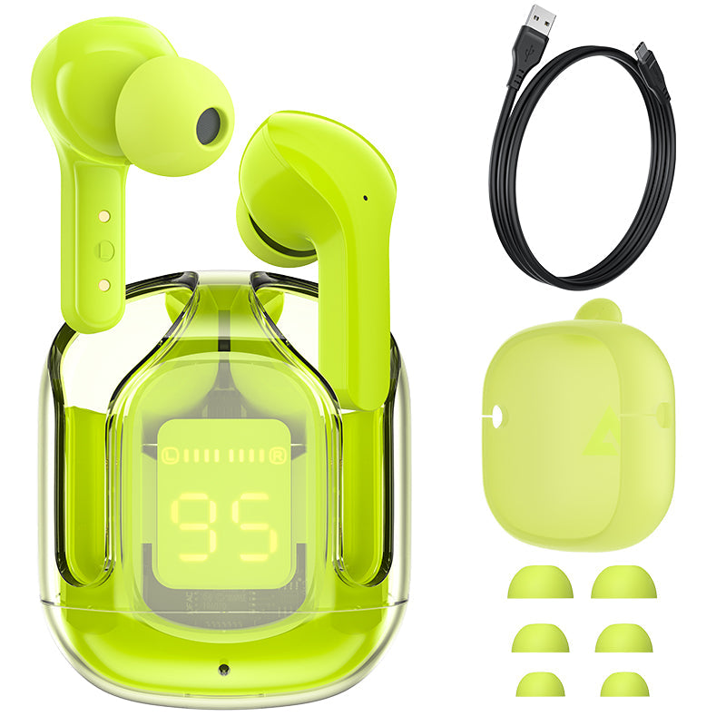 T6 Crystal Wireless Earphones سماعات أذن لاسلكية كريستالية T6