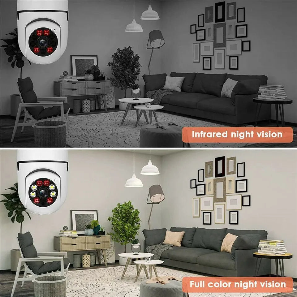 Night Vision Wireless Bulb Camera كاميرا رؤية ليلية لاسلكية على شكل لمبة