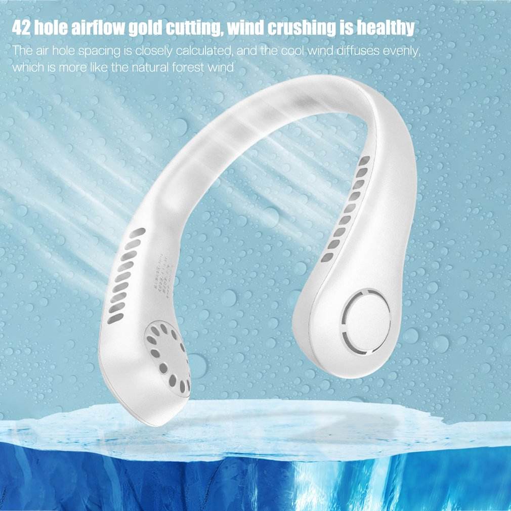 Portable Hanging Neck Fan Rechargeable  مروحة معلقة للرقبة قابلة للشحن